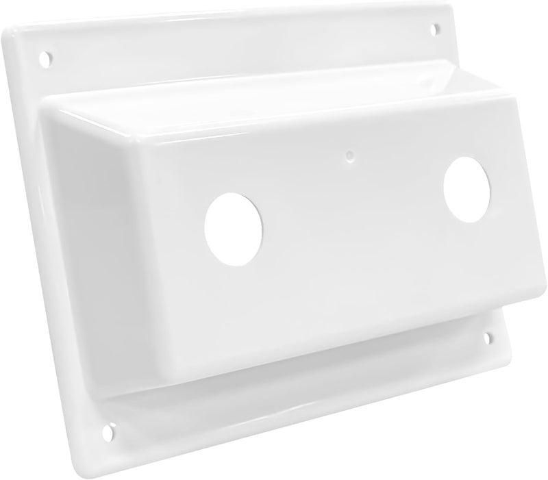 FancyTark White Faucet Bezel Stand Off Faucet Cover for RV Caravans Shower RV Camper Trailer Shower Plate Replacement Part - Image 1